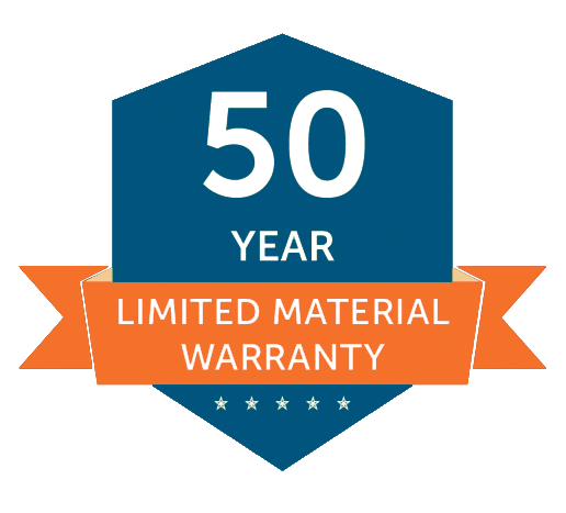 50 Year limited material warranty on all of our custom built sheds in Kitchener, Waterloo, Cambridge