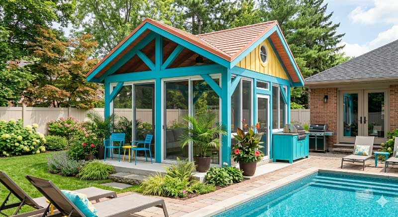custom pool house